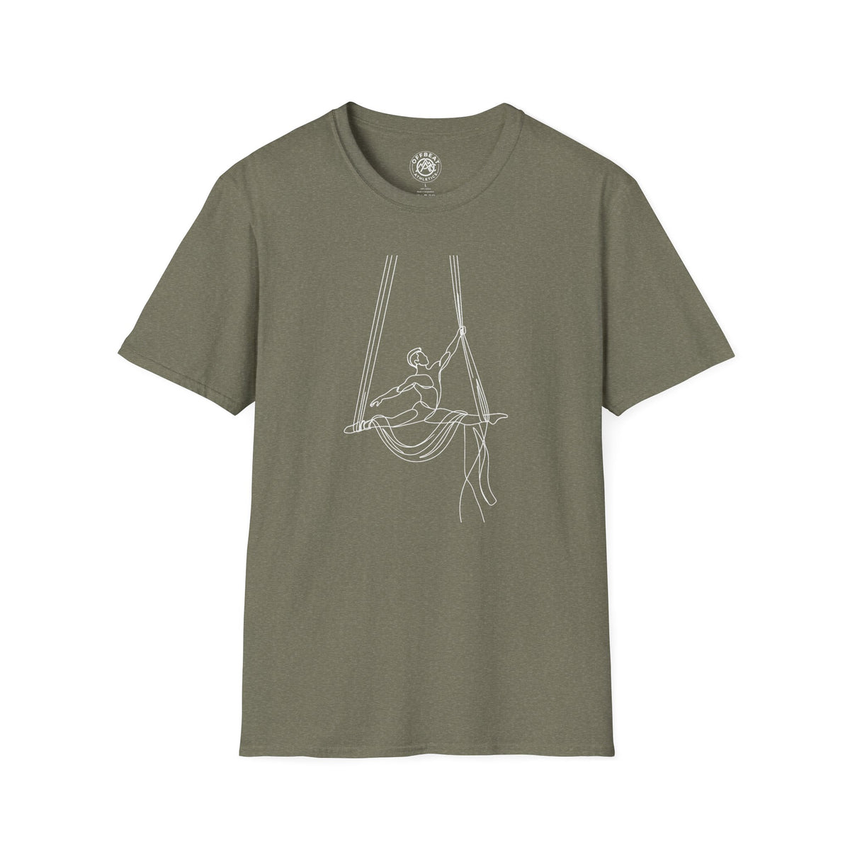 Line Art Aerial Silks Masculine Figure T-Shirt