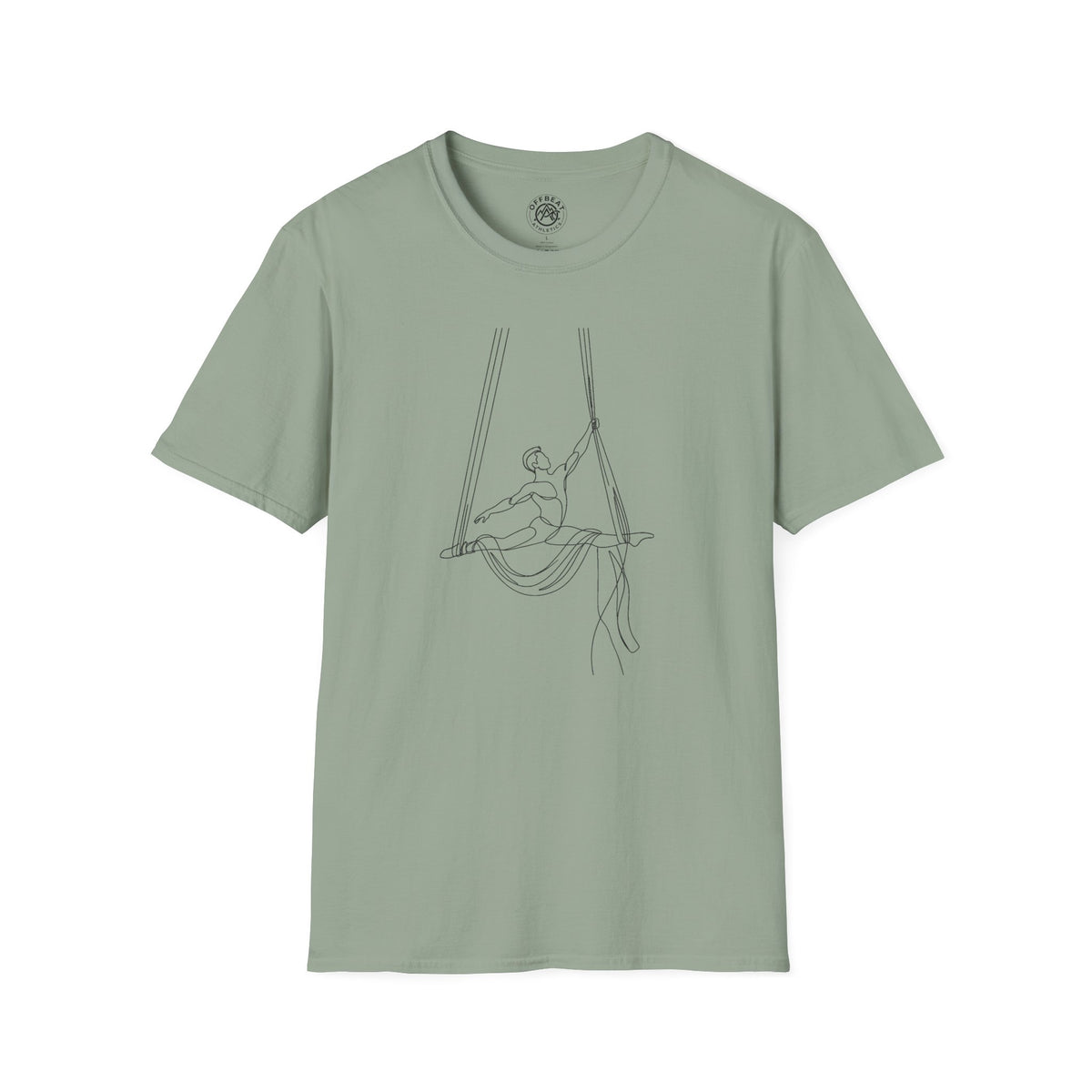 Line Art Aerial Silks Masculine Figure T-Shirt