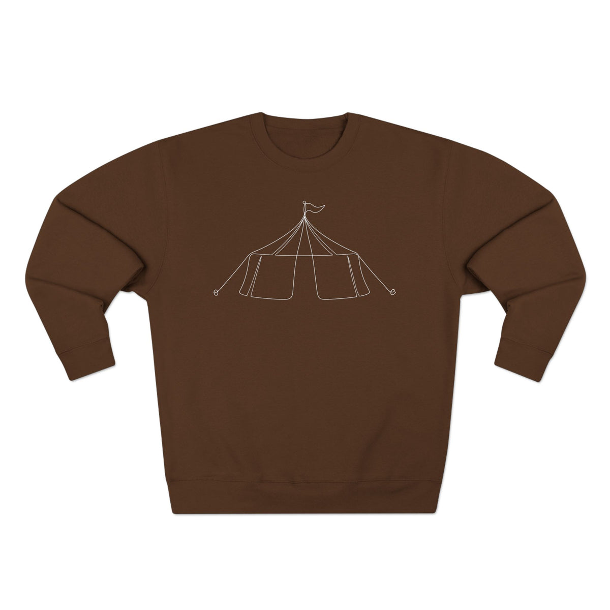 Minimalist Line Art Circus Tent Crewneck Sweatshirt