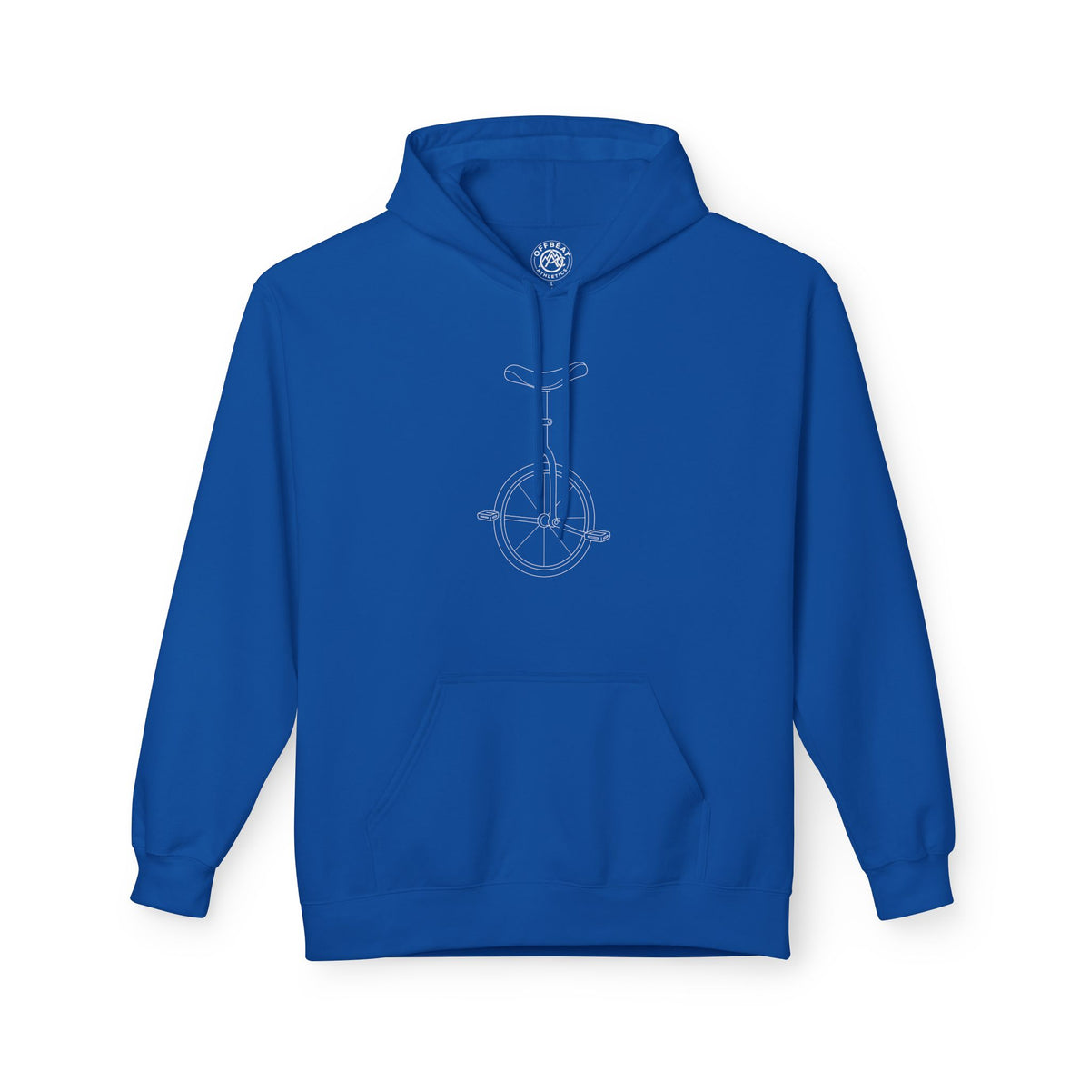 Minimalist Unicycle Line Art Fleece Hoodie