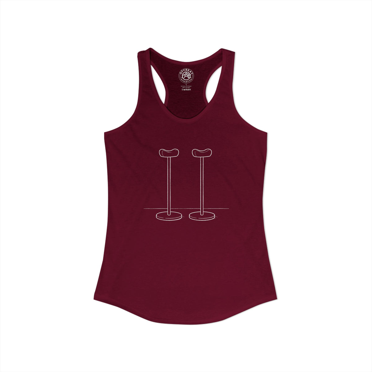 Women's Minimalist Handbalancing Canes Racerback Tank