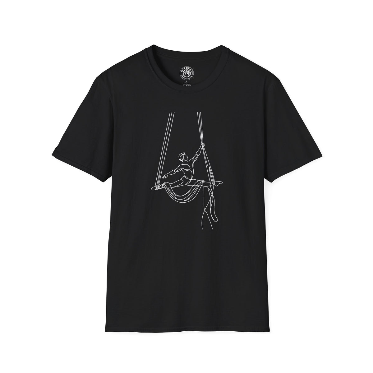 Line Art Aerial Silks Masculine Figure T-Shirt