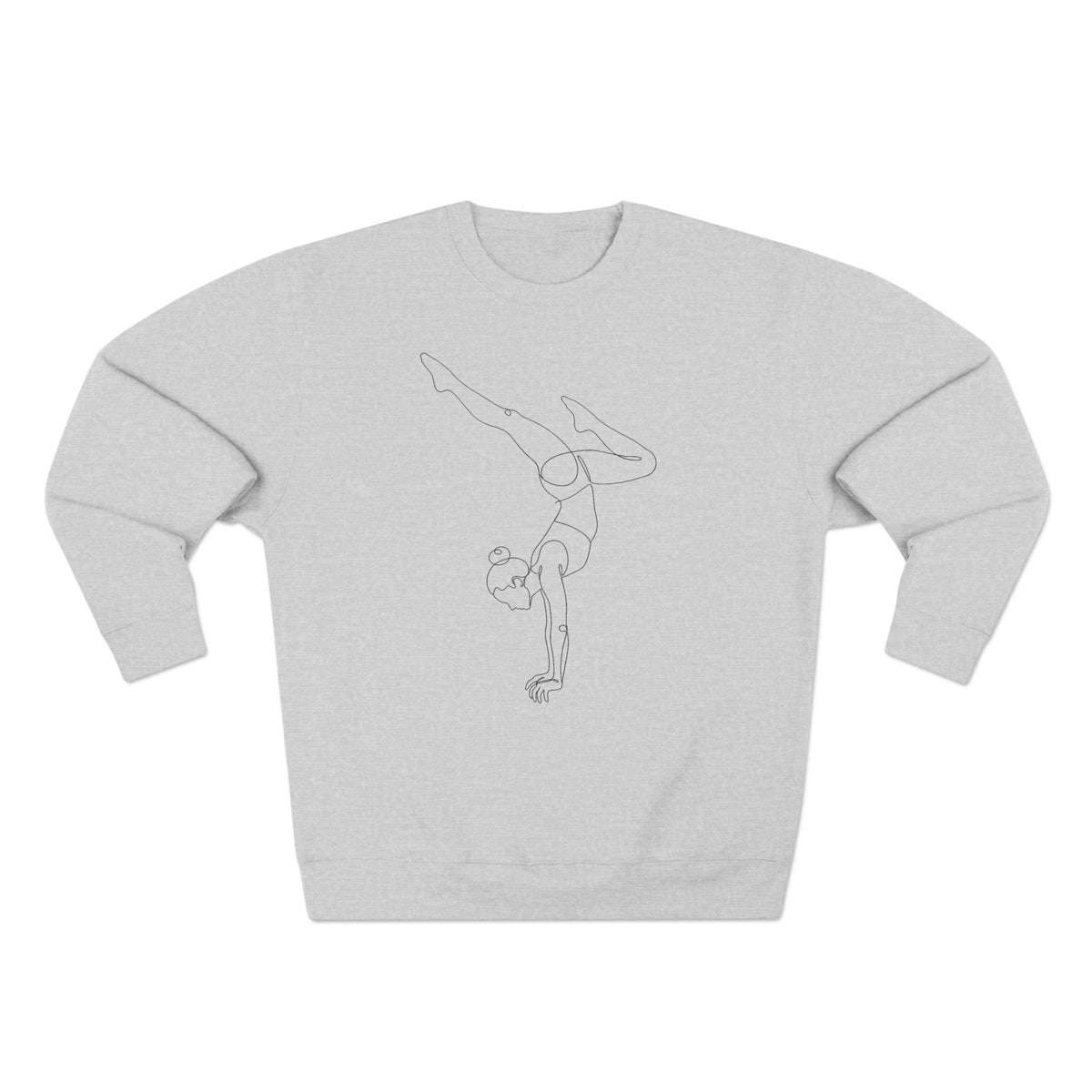 Line Art Handbalancer Feminine Figure Crewneck Sweatshirt