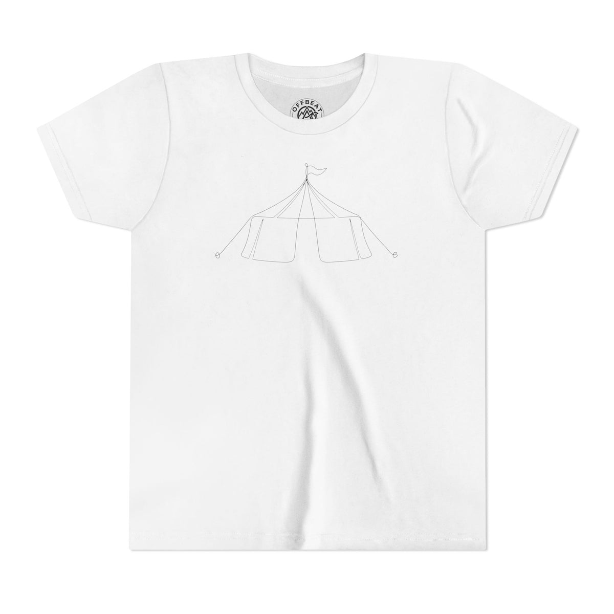 Youth Tee — Minimalist Circus Tent Graphic Kids Shirt