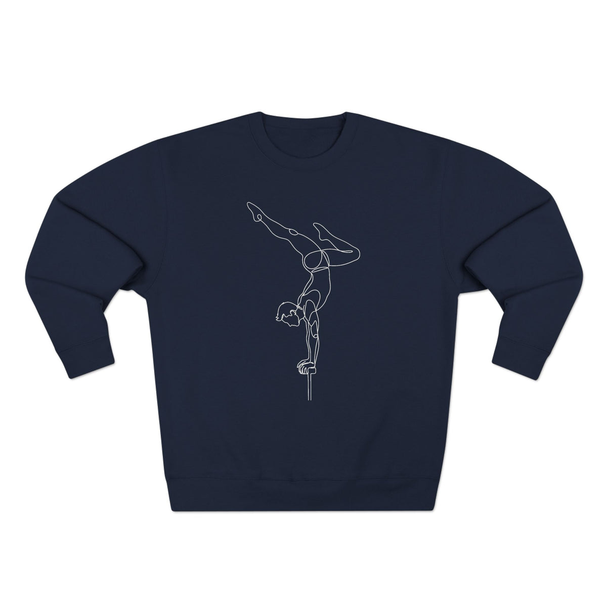 Line Art Handbalancer Masculine Figure Crewneck Sweatshirt