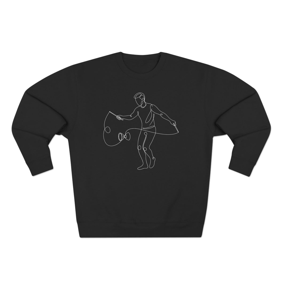 Line Art Diabolo Figure Crewneck Sweatshirt