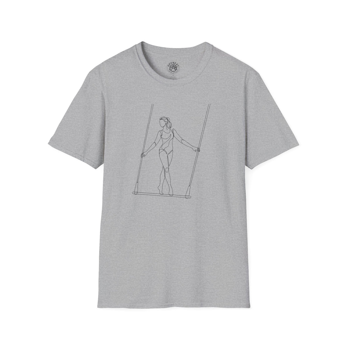 Line Art Trapeze Feminine Figure T-Shirt