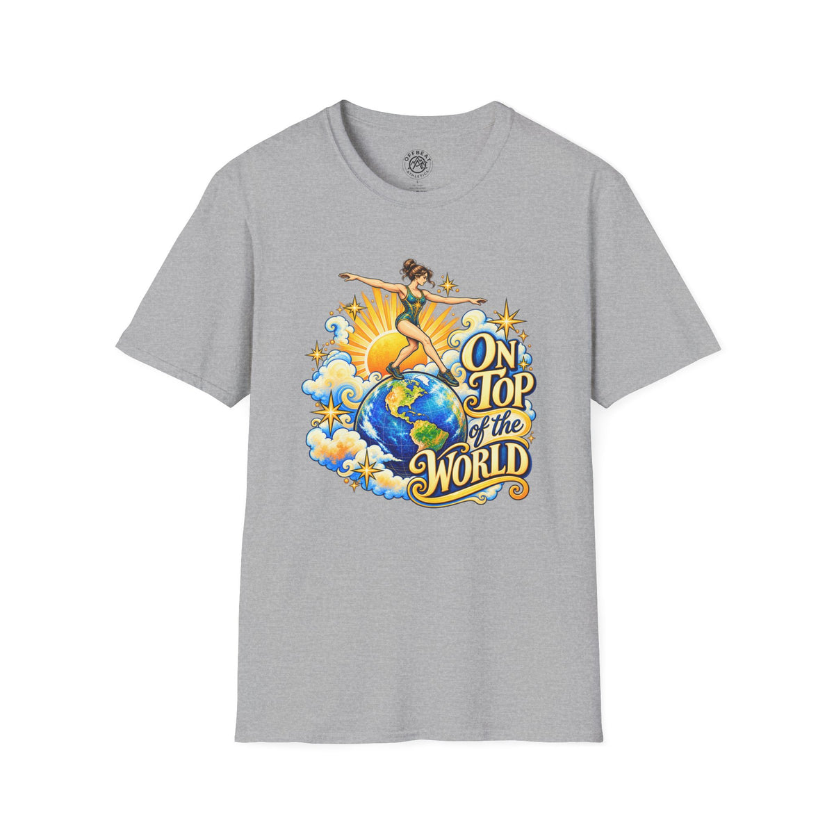 On Top of the World Female Rolling Globe Balance T-Shirt