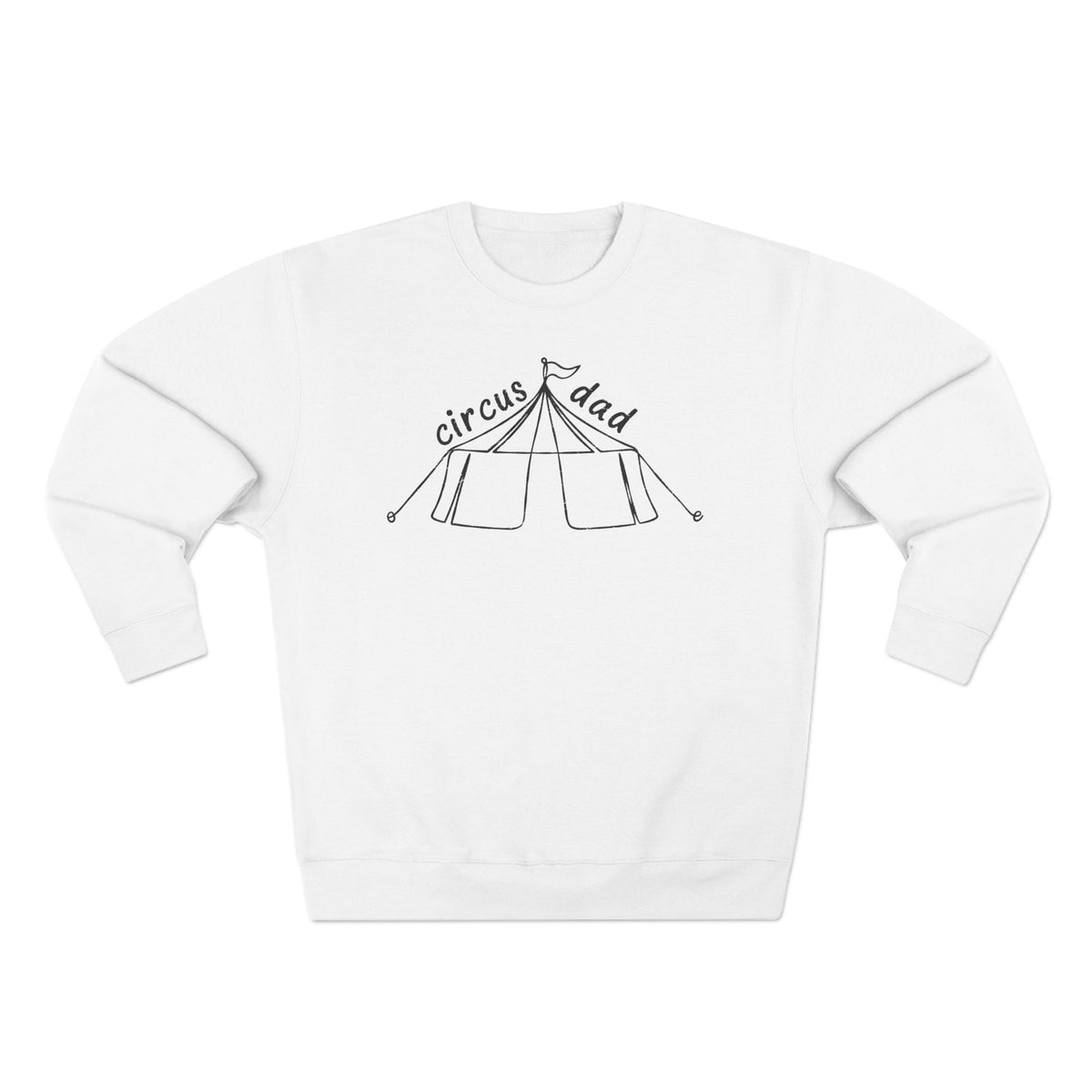 Minimalist Line Art Circus Dad Crewneck Sweatshirt
