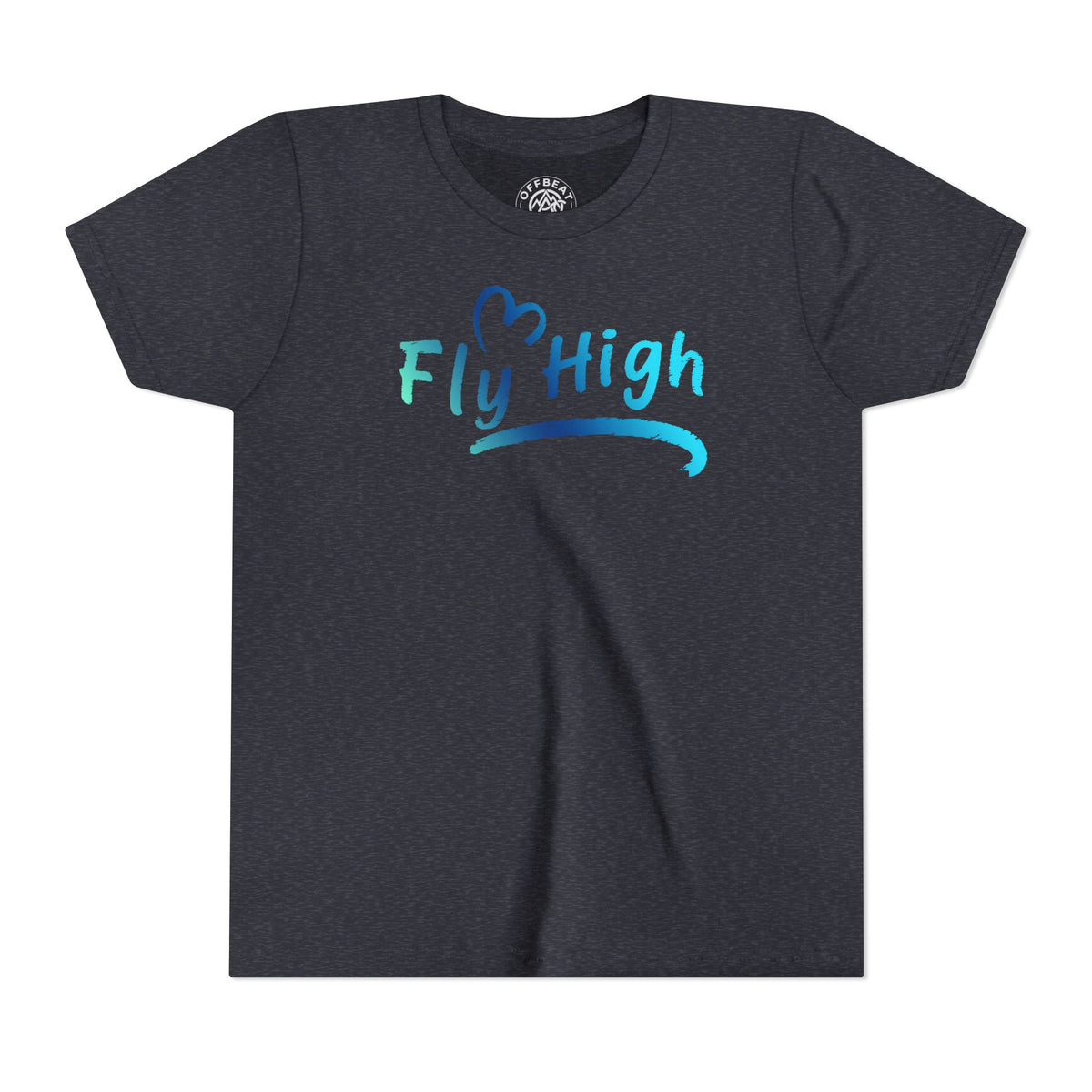Youth Tee — "Fly High" Inspirational Blue Kids Shirt