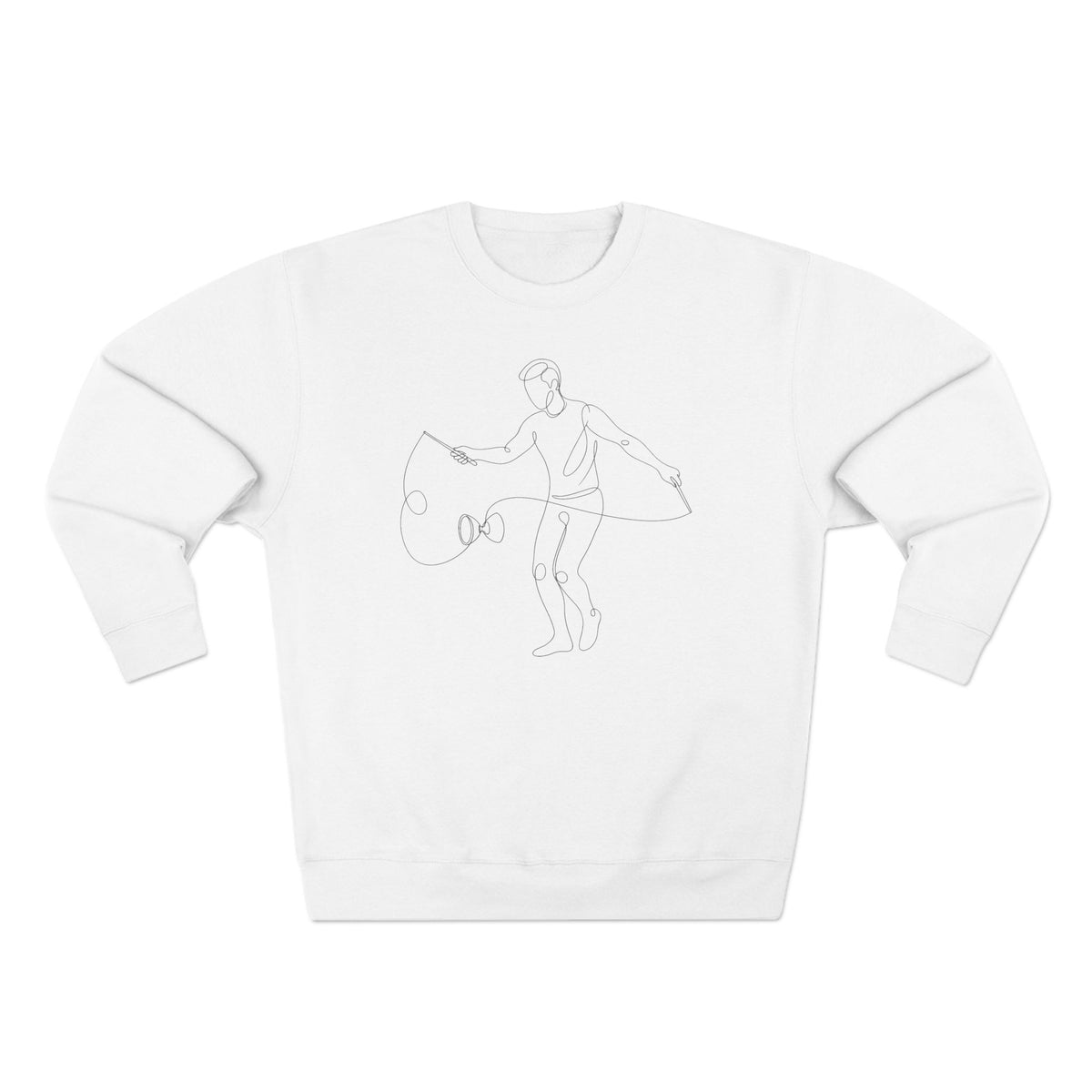 Line Art Diabolo Figure Crewneck Sweatshirt