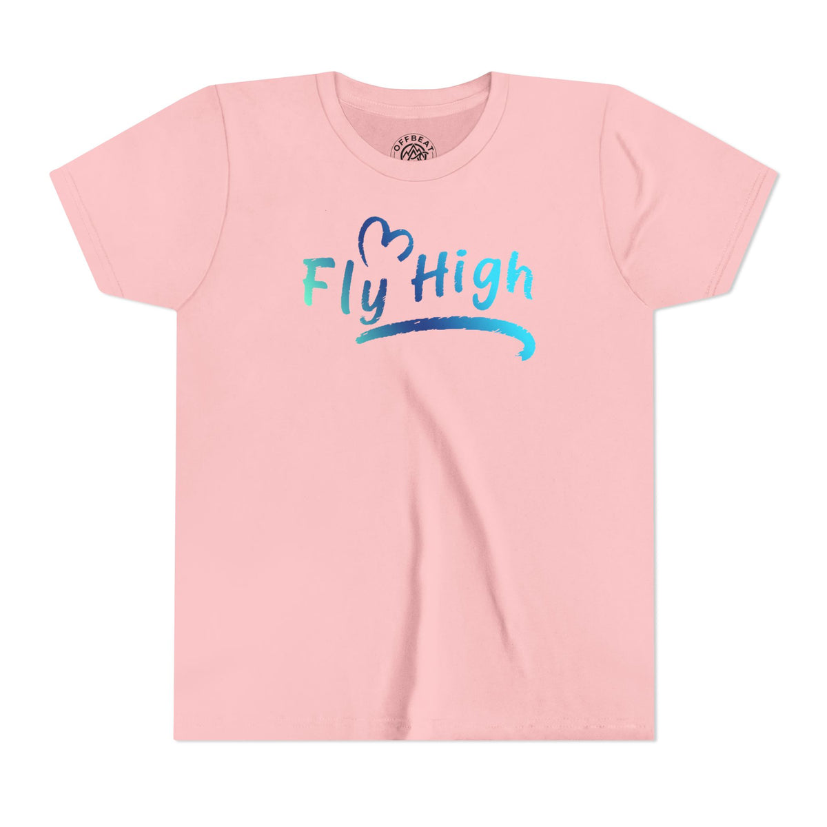 Youth Tee — "Fly High" Inspirational Blue Kids Shirt