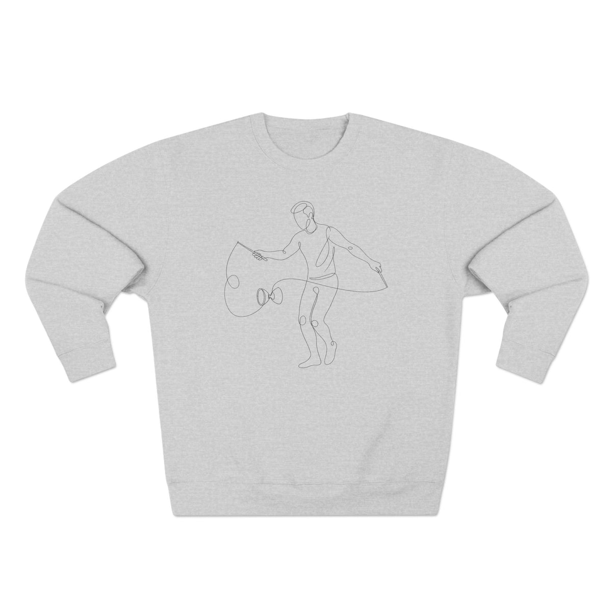 Line Art Diabolo Figure Crewneck Sweatshirt