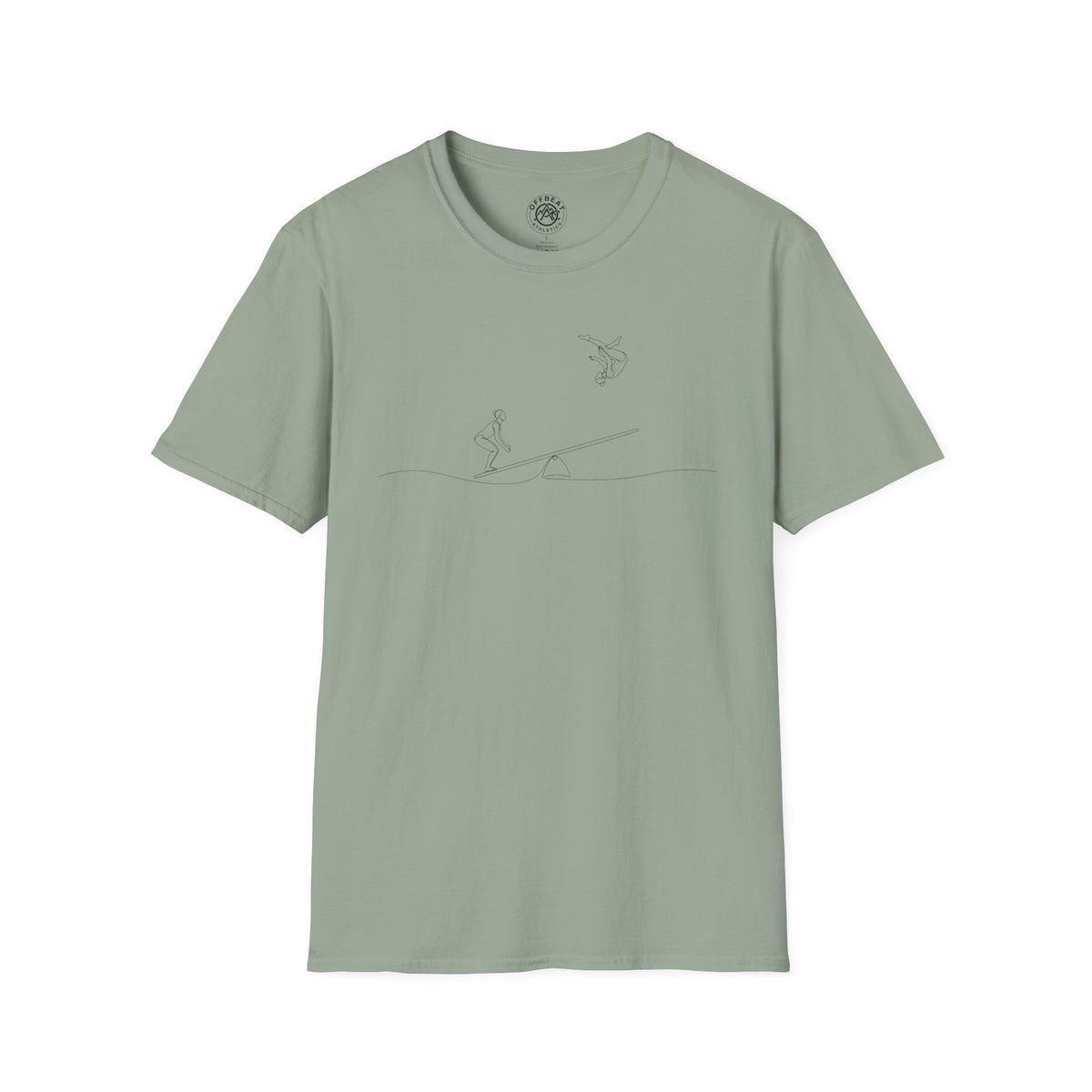 Teeterboard Line Art | Two Female Acrobats T-Shirt
