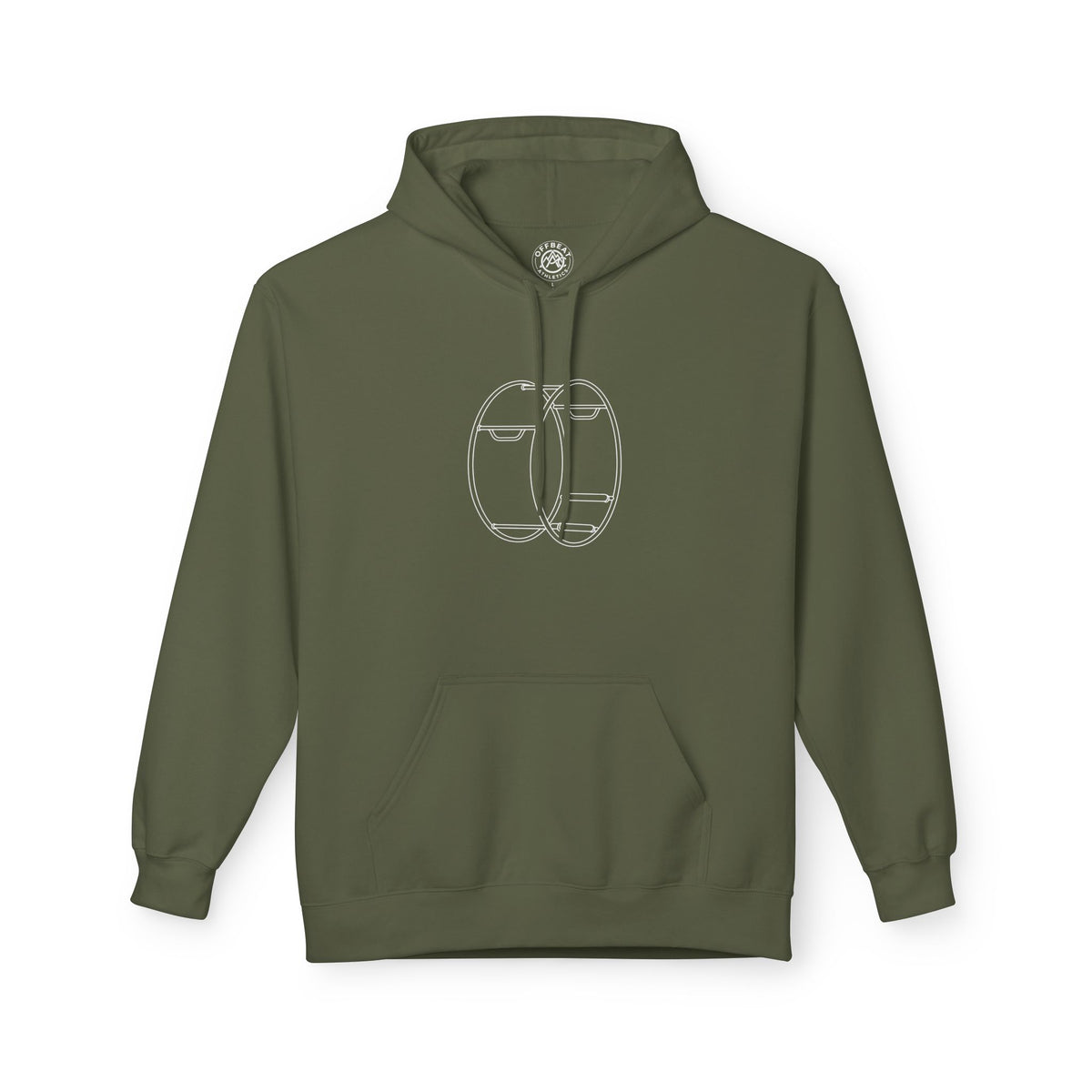 Minimalist German Gym Wheel Fleece Hoodie