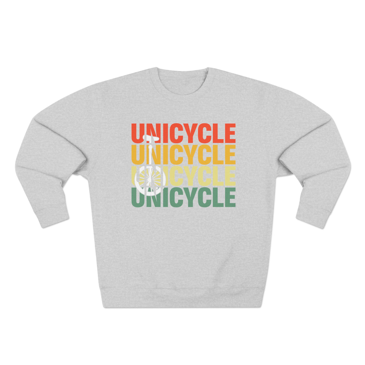 Unicycle Rainbow Graphic Crewneck Sweatshirt