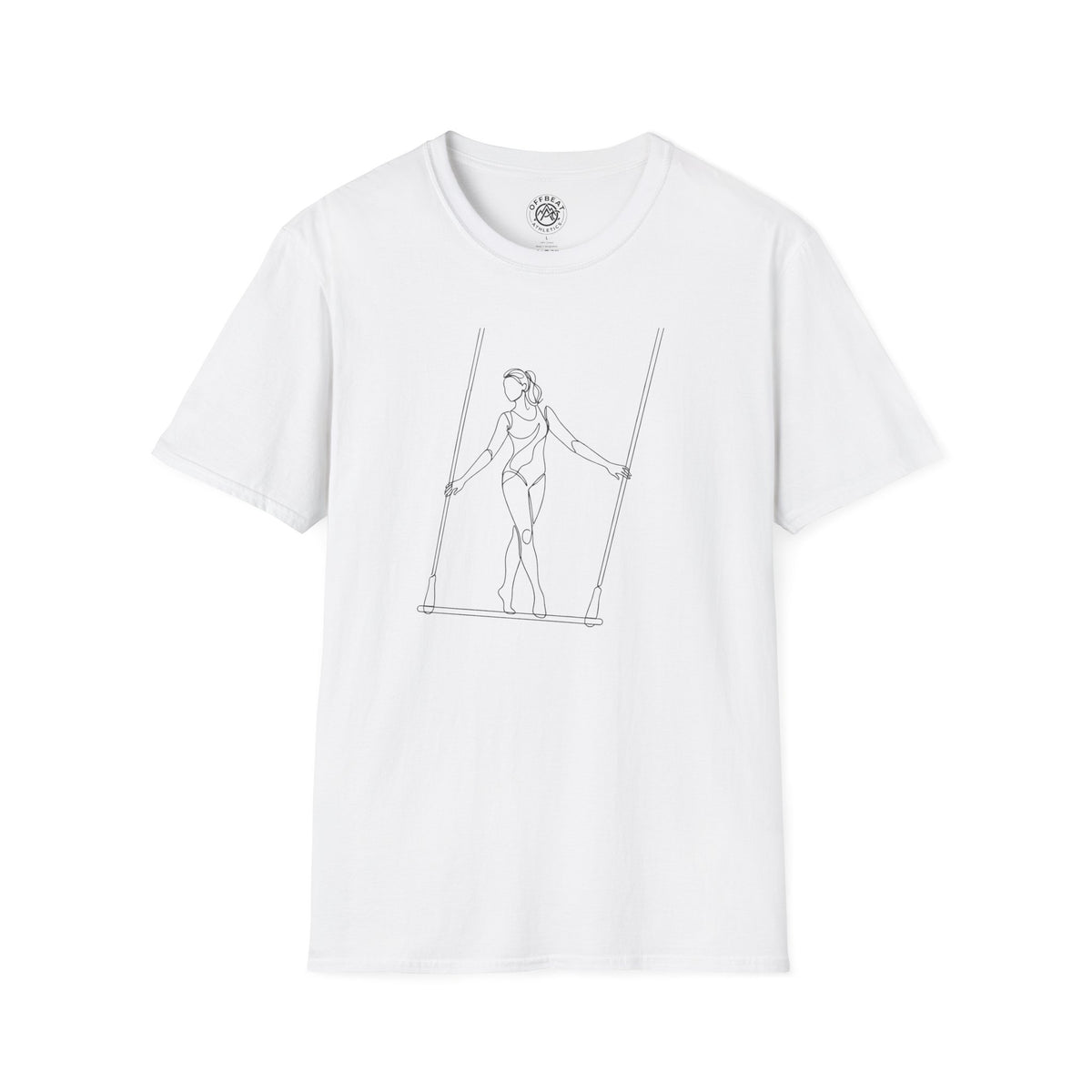 Line Art Trapeze Feminine Figure T-Shirt