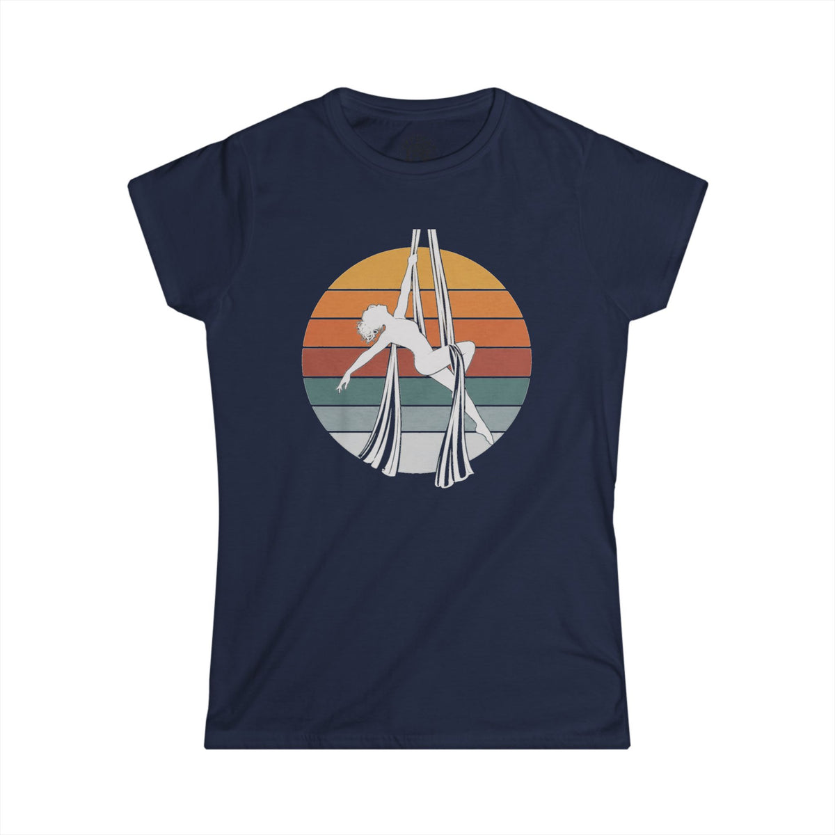 Retro Aerial Silks Sunset Softstyle Tee