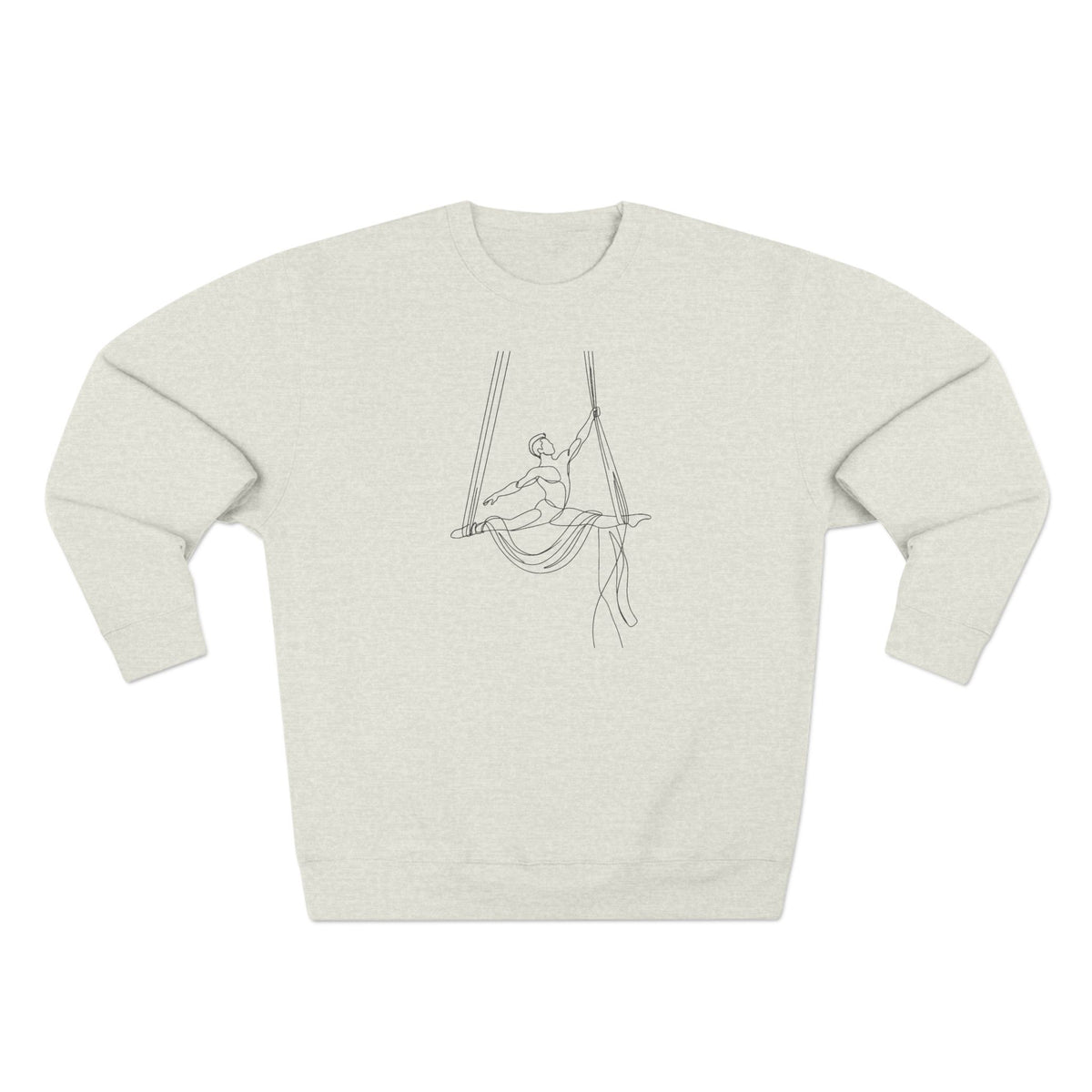 Line Art Aerial Silks Masculine Figure Crewneck Sweatshirt