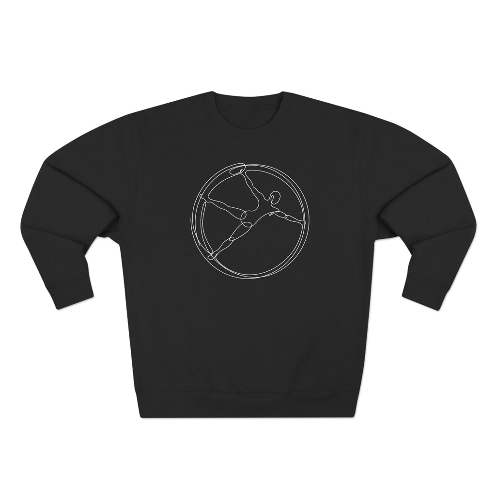 Line Art German Gym Wheel Crewneck Sweatshirt