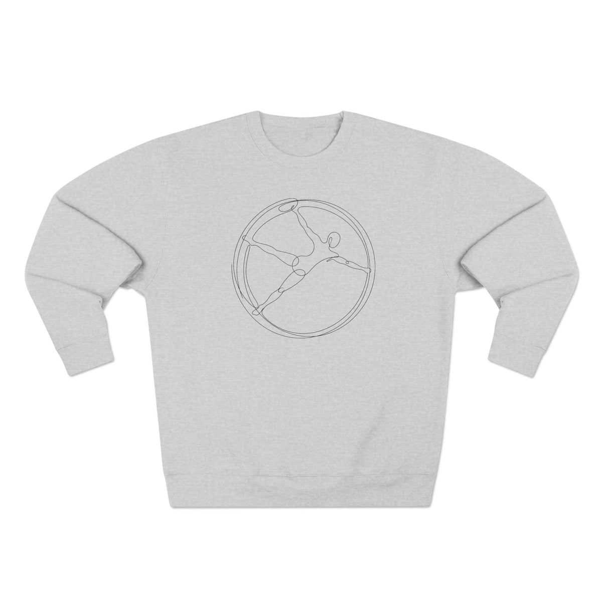 Line Art German Gym Wheel Crewneck Sweatshirt