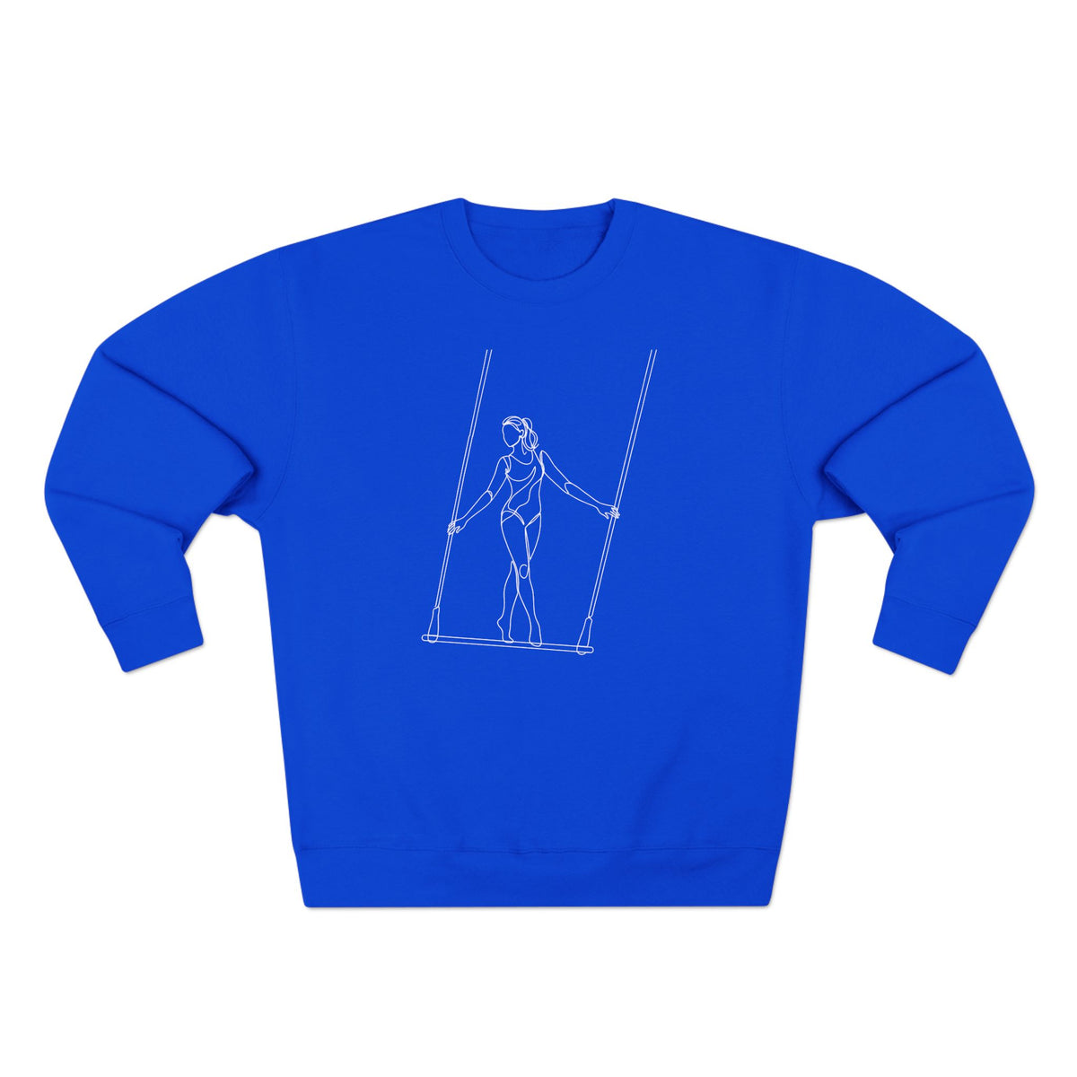 Line Art Trapezed Female Figure Crewneck Sweatshirt