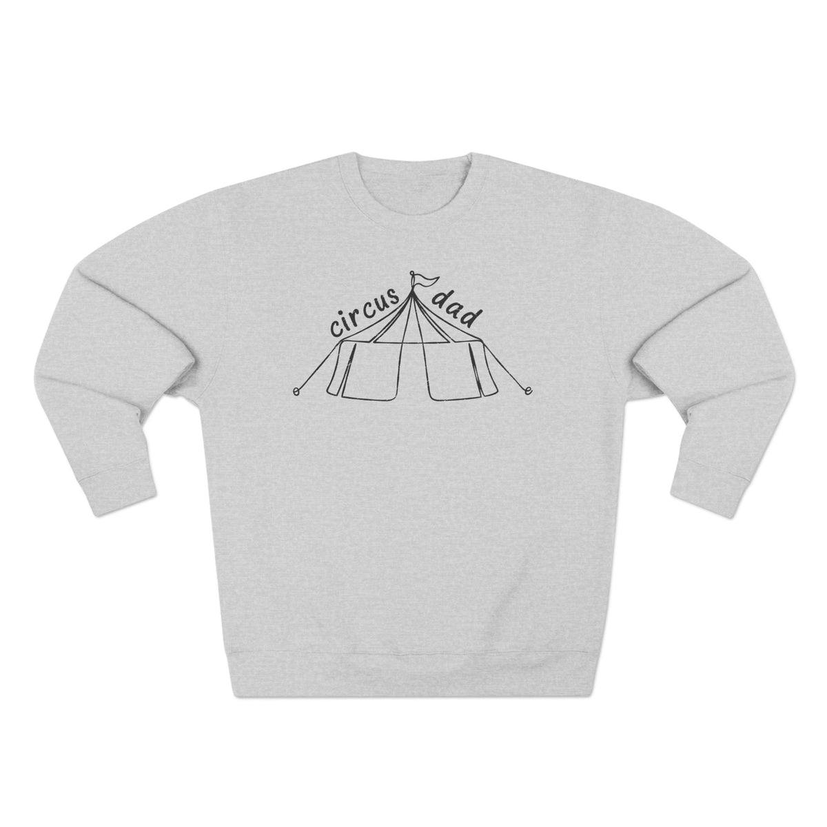 Minimalist Line Art Circus Dad Crewneck Sweatshirt