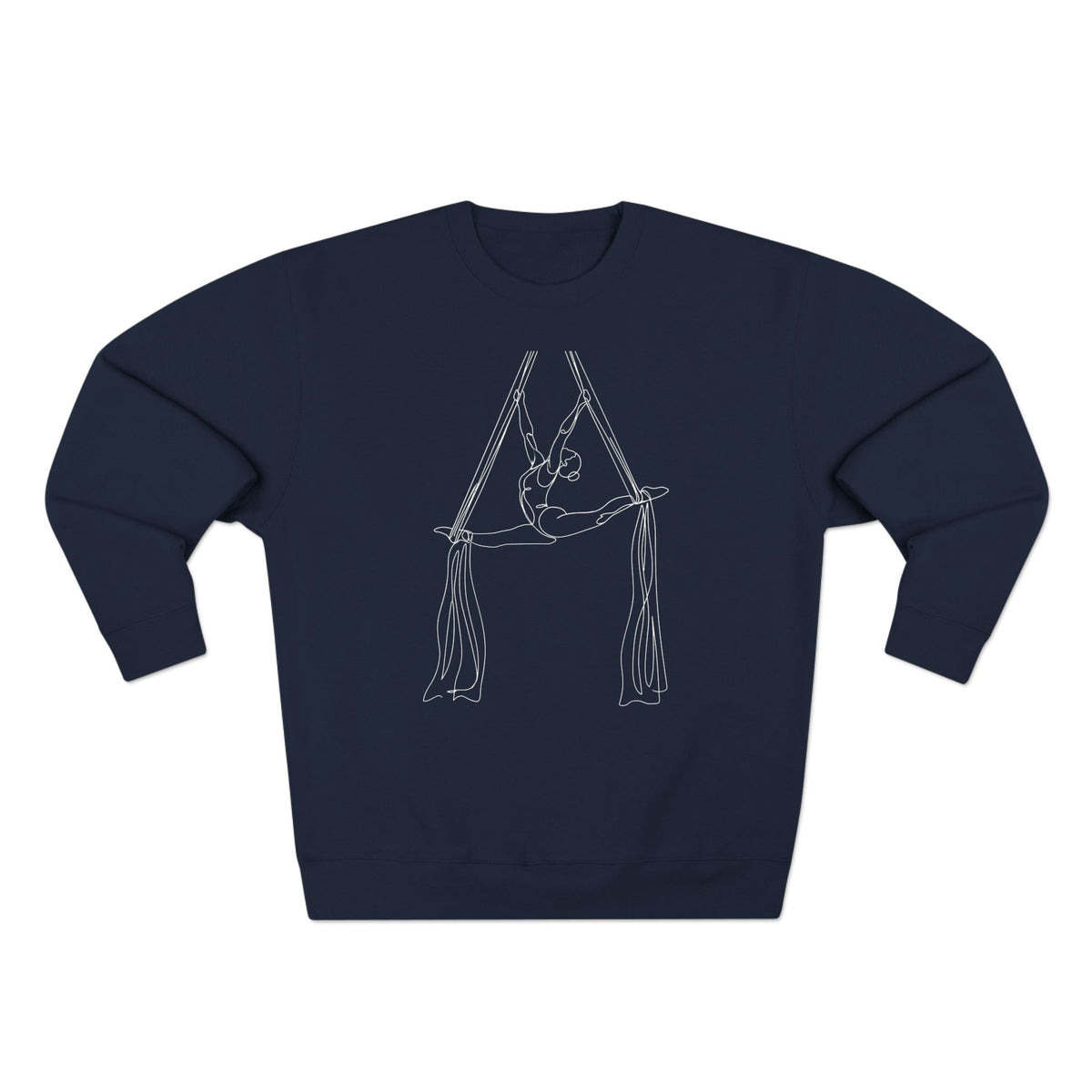Line Art Aerial Silks Feminine Figure Crewneck Sweatshirt